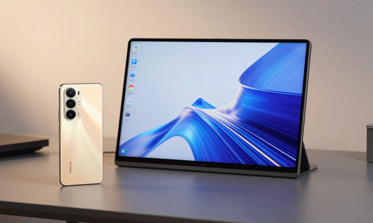 Phone screen showing performance graphs