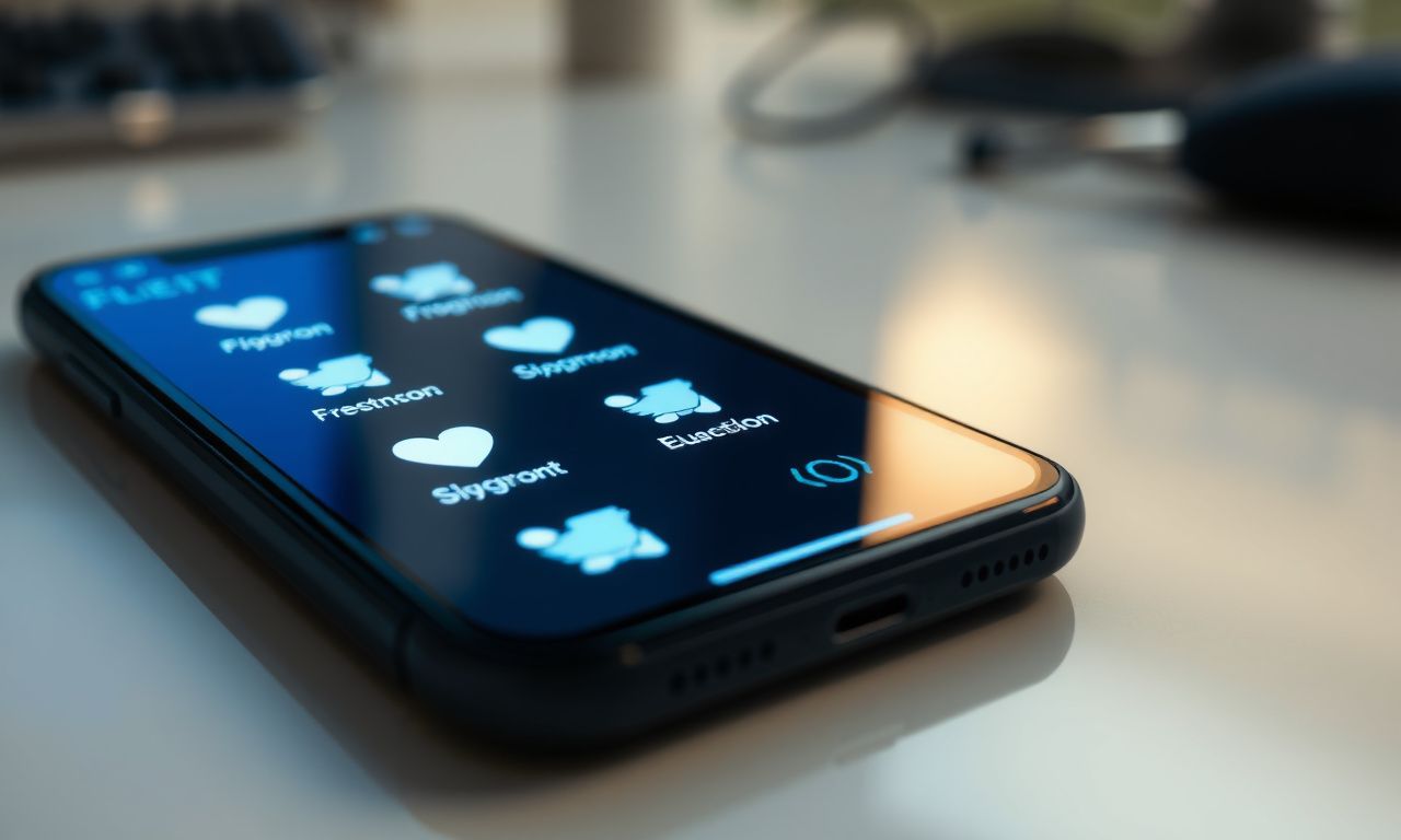 Smartphone notifications in a close-up macro shot