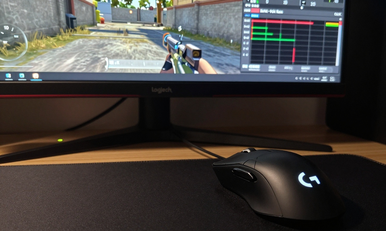 Gaming setup with camera stuttering and low battery indicator