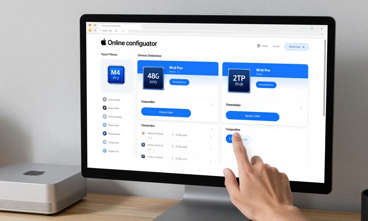 Apple configurator with upgrade options