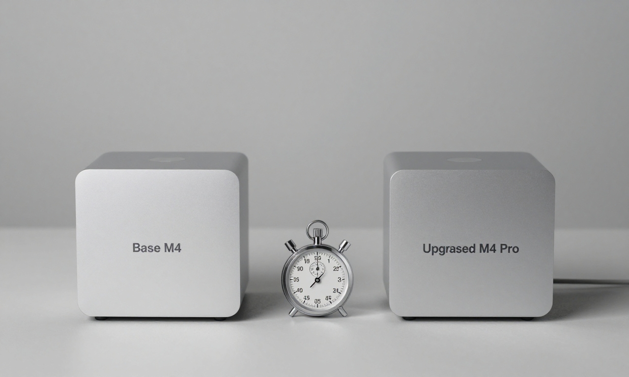 Two Mac minis with performance comparison