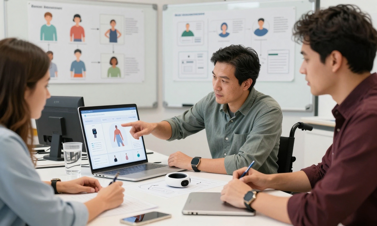 Design team integrating accessibility into technology