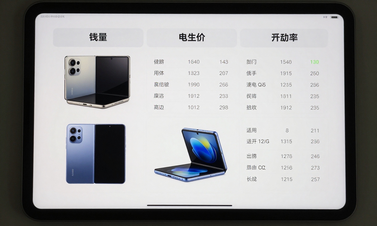 Foldable phone comparison chart and devices