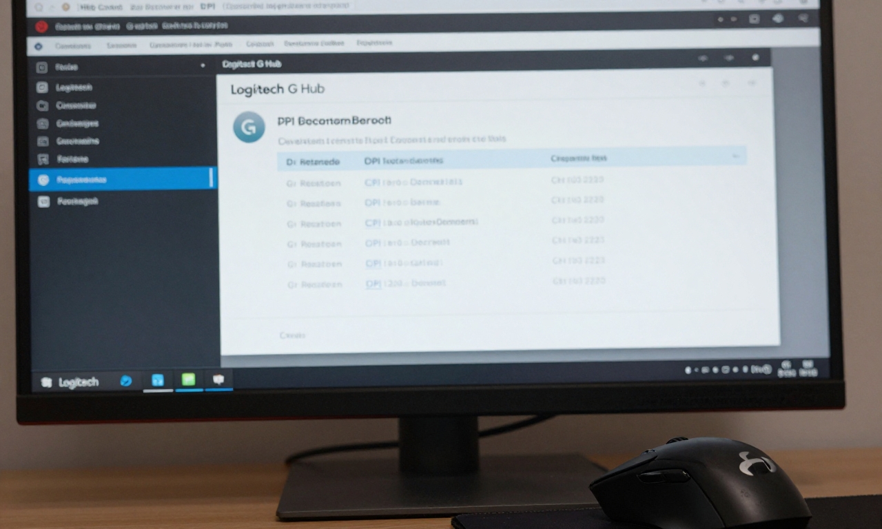 Logitech G Hub software interface with error notifications