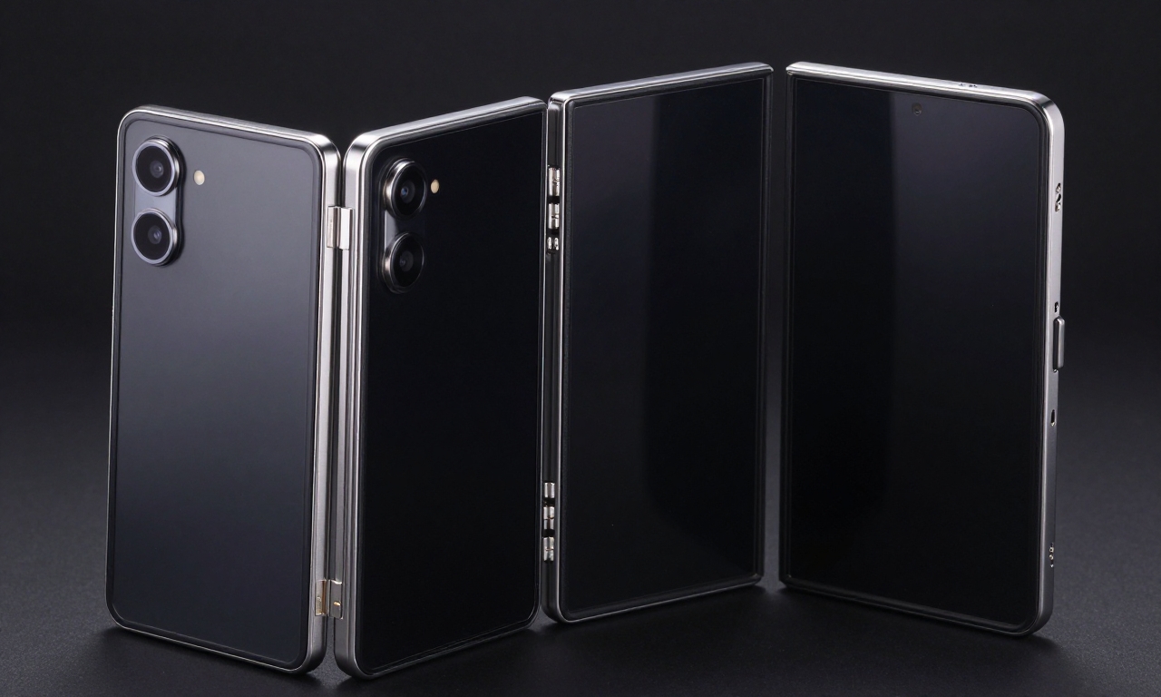 Close-up of Galaxy Z TriFold hinges and folding mechanism
