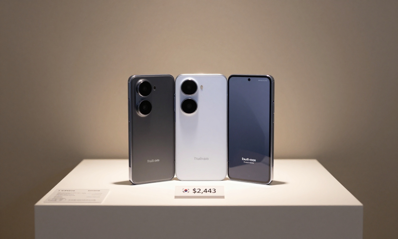 TriFold prototype in premium display setting