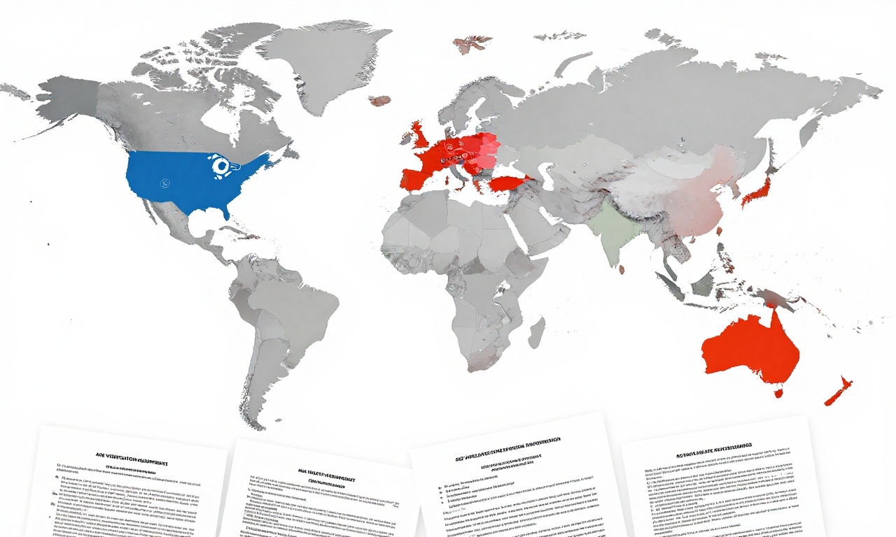 Global map showing expanding age verification regulations