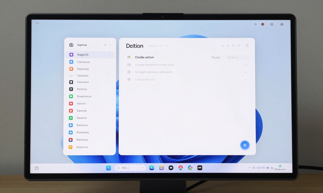 MagicOS 9 interface on Honor Magic V5 showing multitasking