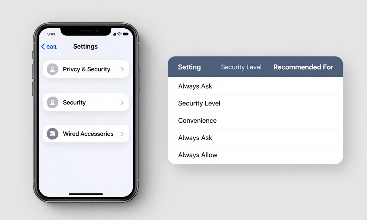 Step-by-step guide to changing iPhone wired accessory settings