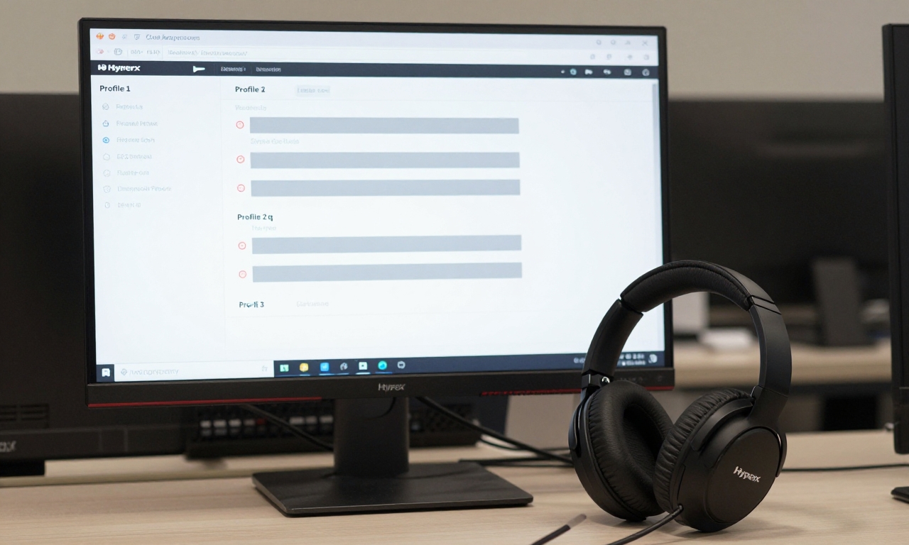 Computer screen showing HyperX Ngenuity software with broken features