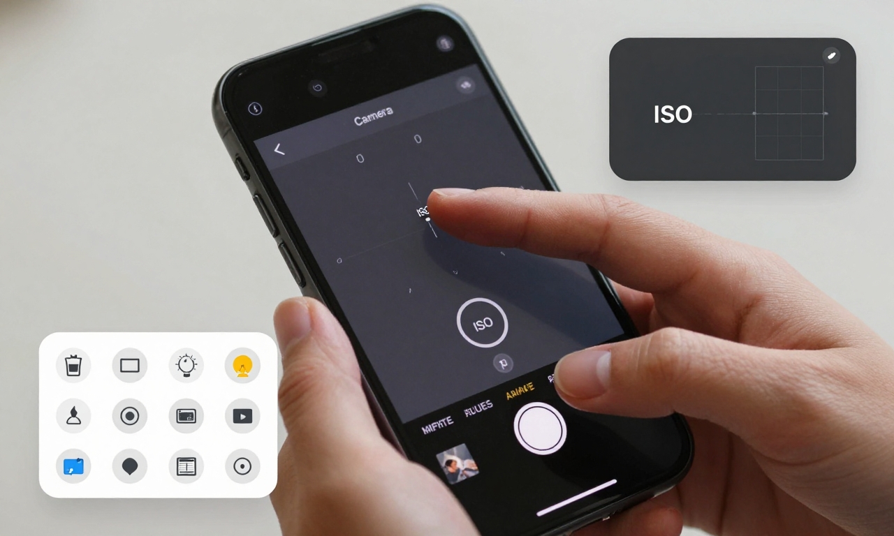 Hand using iOS 26 Camera app gestures