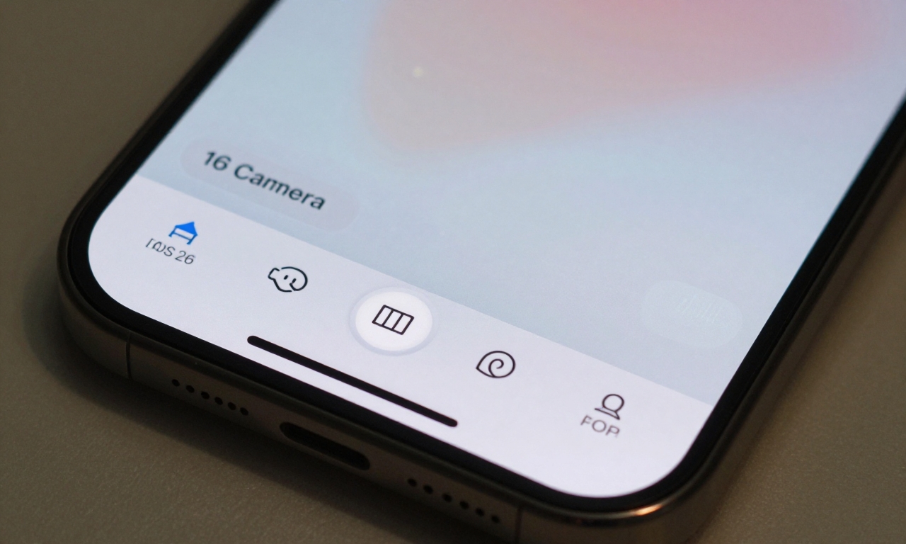 iOS 26 Camera app Liquid Glass interface