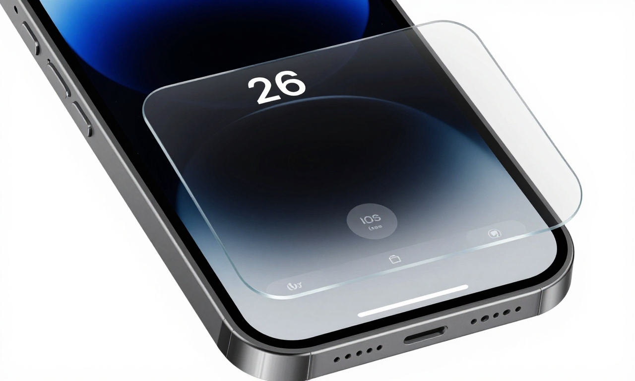 iOS 26 camera app liquid glass effects and collapsible menus