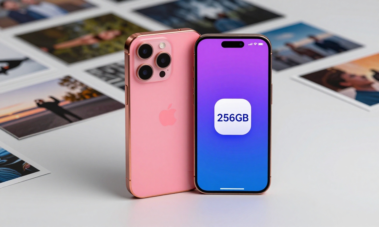 iPhone 17 with 256GB storage and media