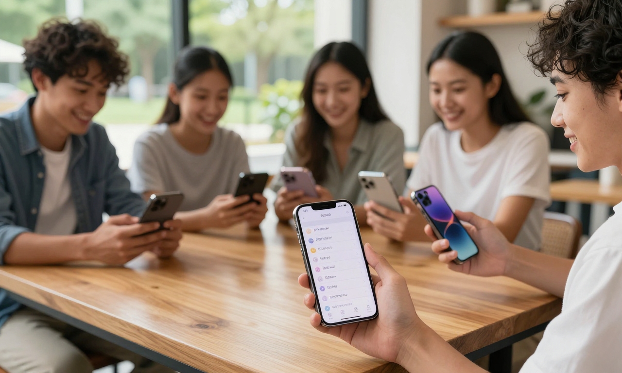 People using iPhone 17 in everyday scenarios