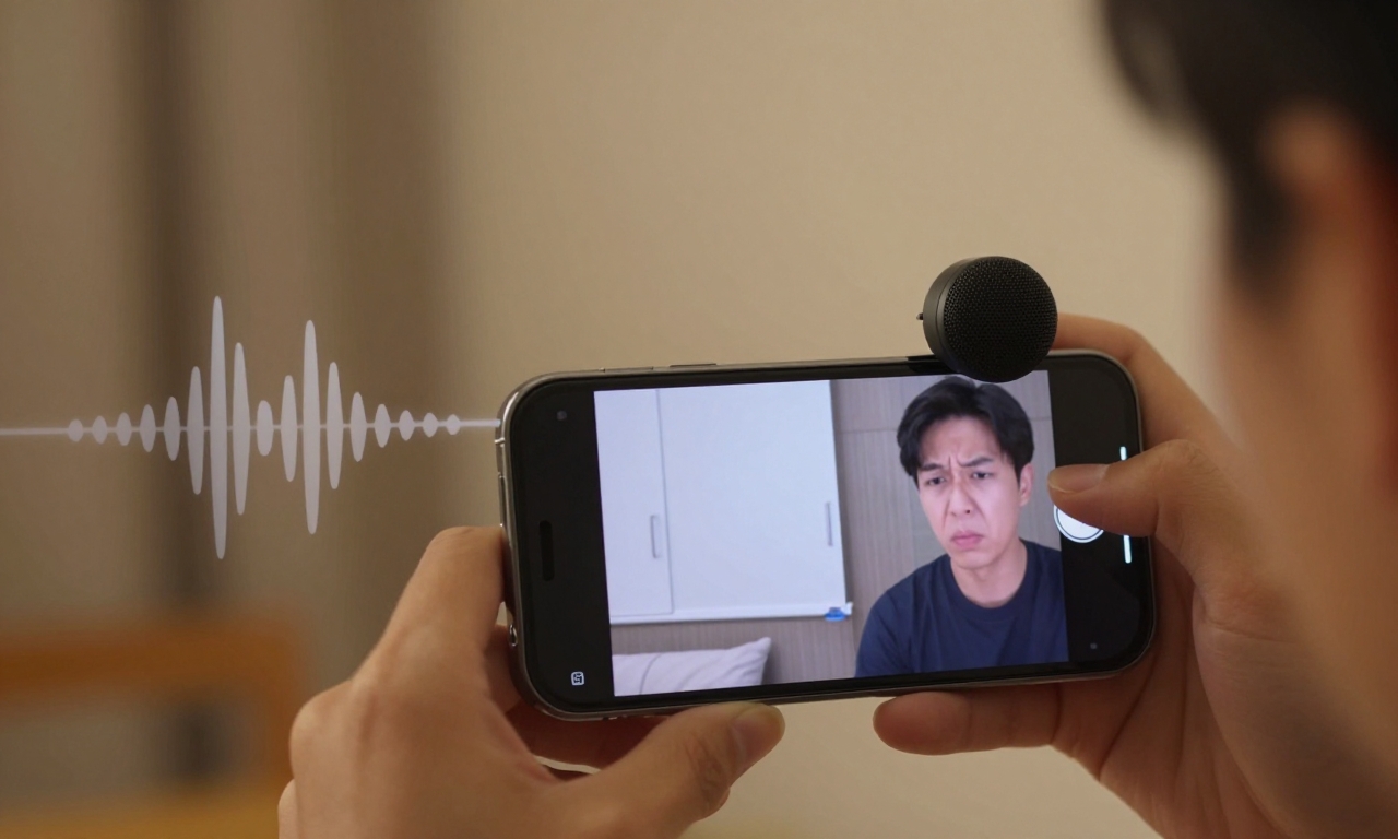 Person covering iPhone Air speaker while watching video