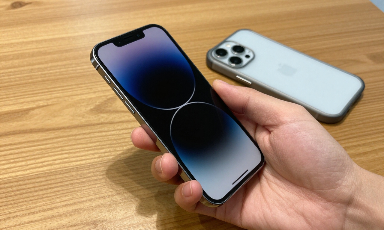 iPhone Air held in hand with protective case nearby