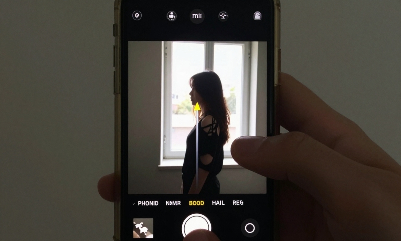 Manual exposure adjustment on iPhone camera interface