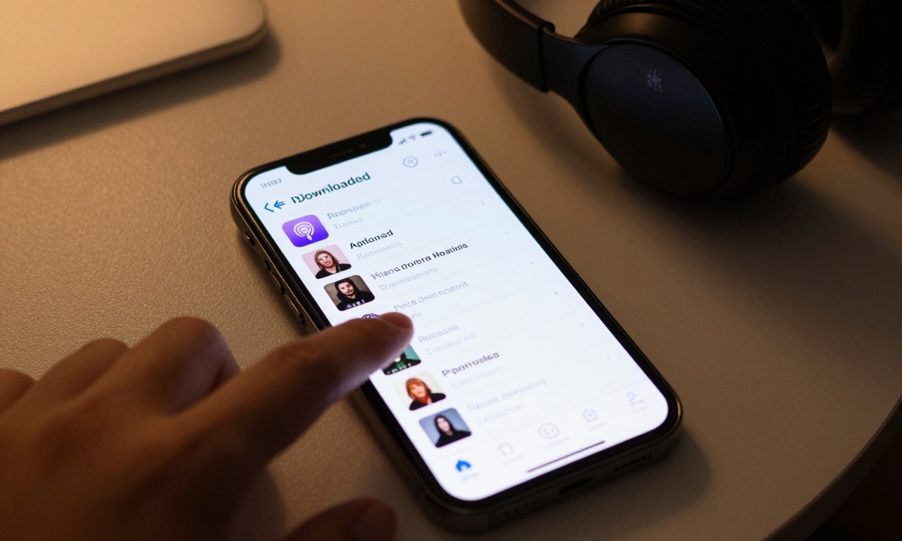 Managing downloaded podcast episodes on iPhone