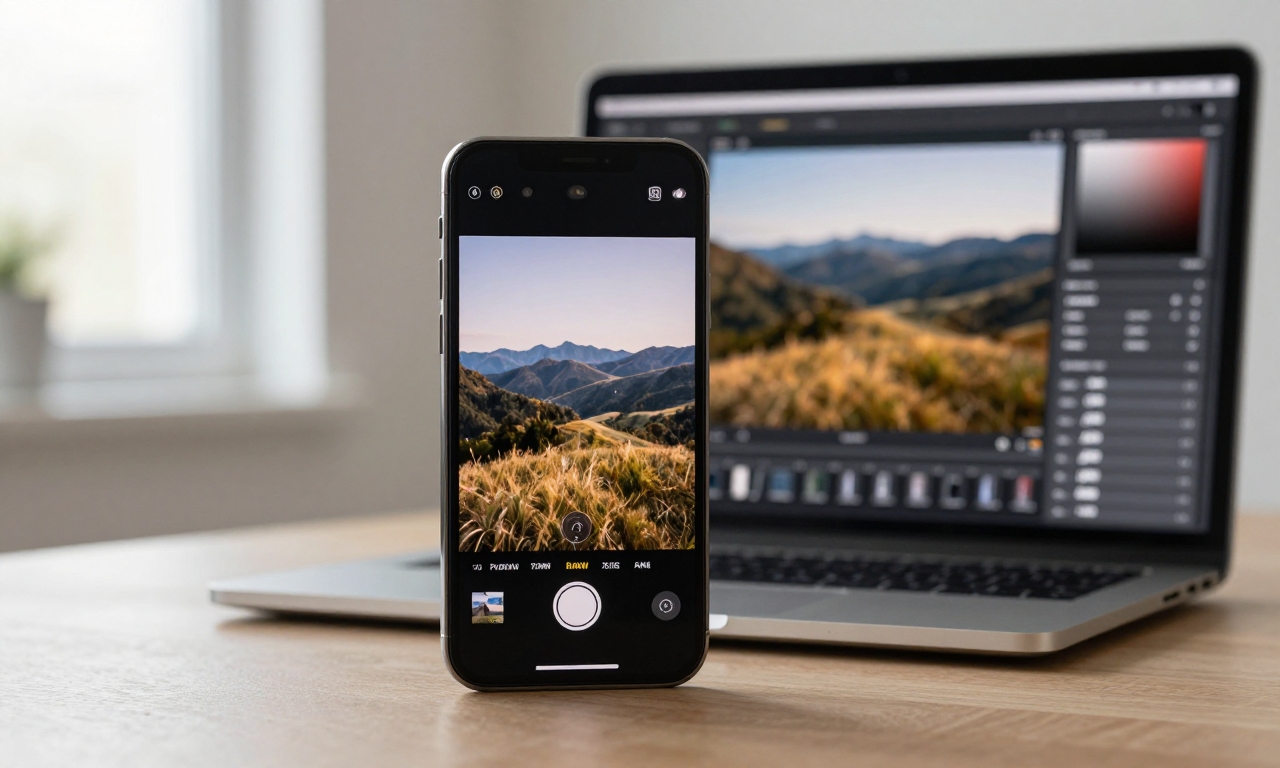 iPhone Pro showing ProRAW format enabled for photography