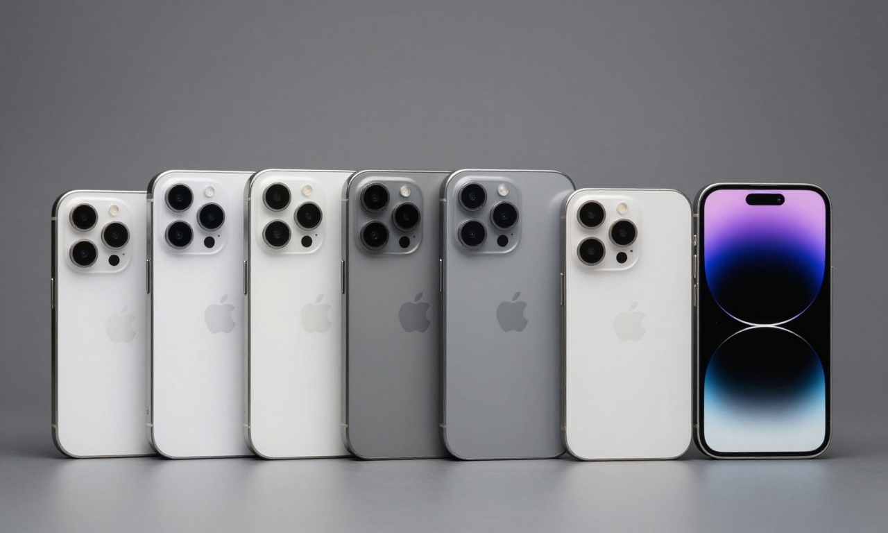 Timeline of iPhone models showing minimal design changes over six years