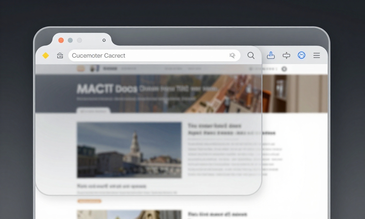 Transparent browser interface floating above web content