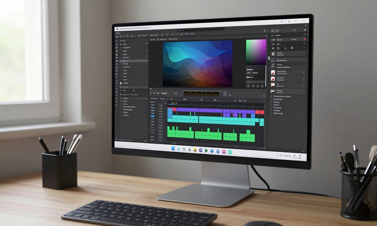 Creative macOS workspace with design and production software