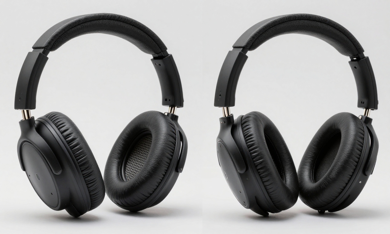 Comparison of open-back and closed-back headphone designs