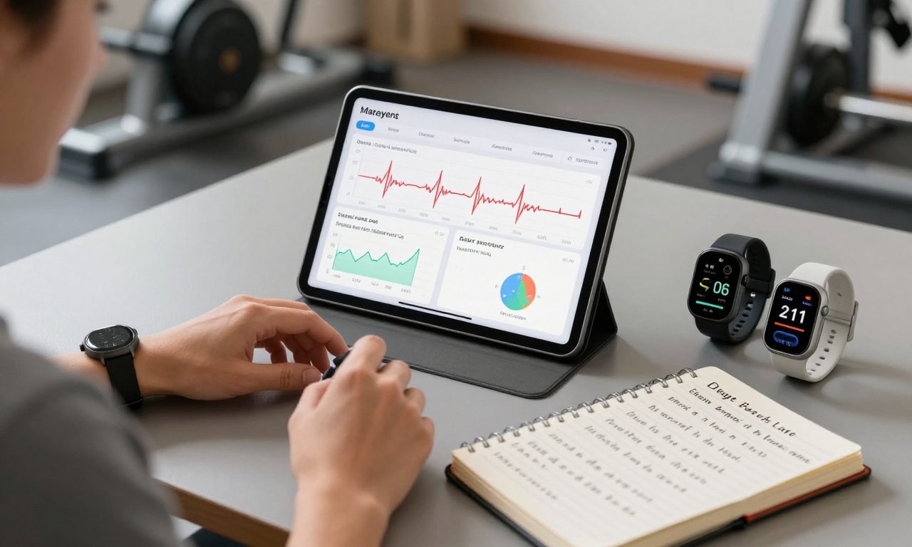 Person using wearable heart rate data for fitness and health decisions