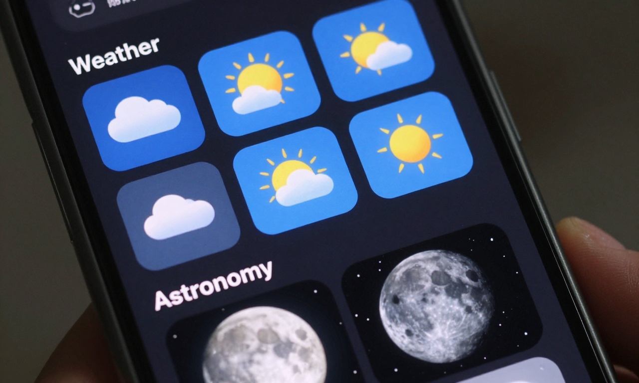 iOS 26.3 wallpaper menu with separated weather and astronomy categories