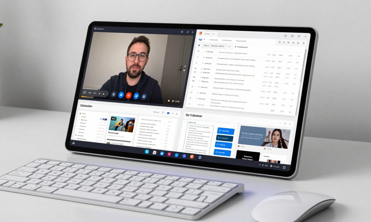 Galaxy Z TriFold running multiple apps in DeX mode