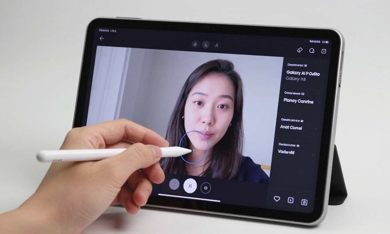 Galaxy AI features demonstrated on Samsung tablet screen