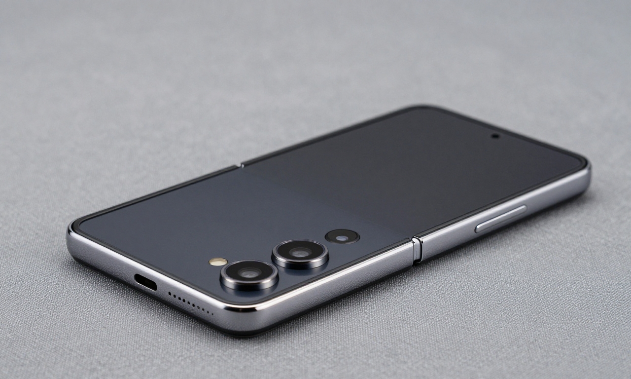 Close-up of Samsung Galaxy Z Fold7 folded design