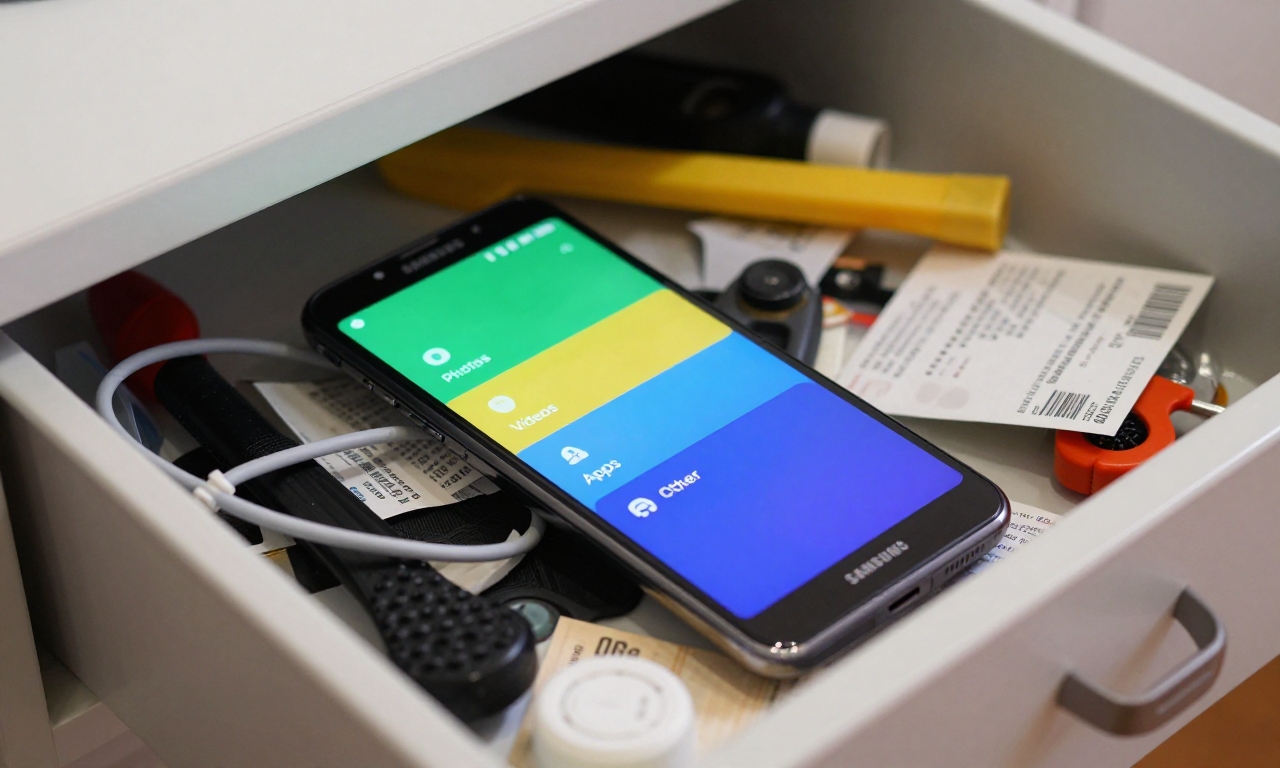 Phone storage breakdown compared to junk drawer