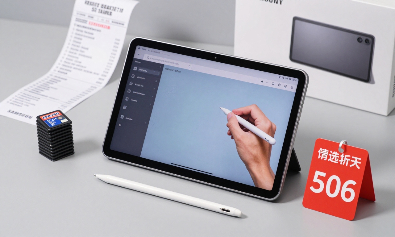 Samsung tablet value package with included S Pen and storage options