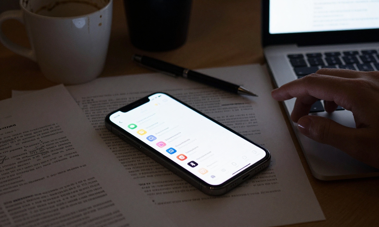 iPhone with multiple notifications lighting up screen