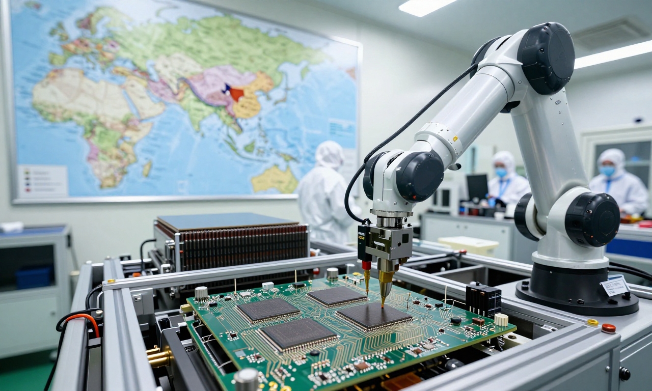 Semiconductor manufacturing in cleanroom with supply chain map