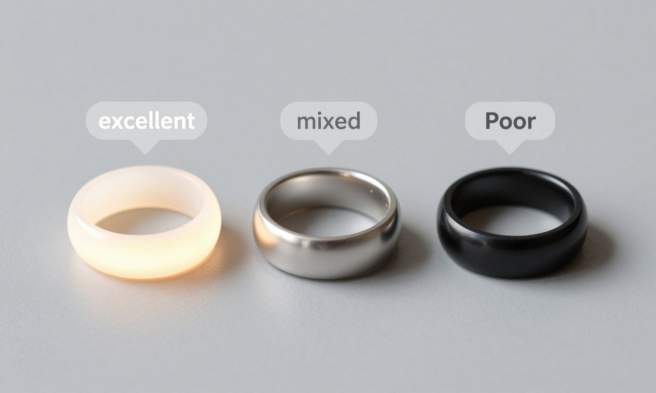 Three smart rings representing customer service quality spectrum