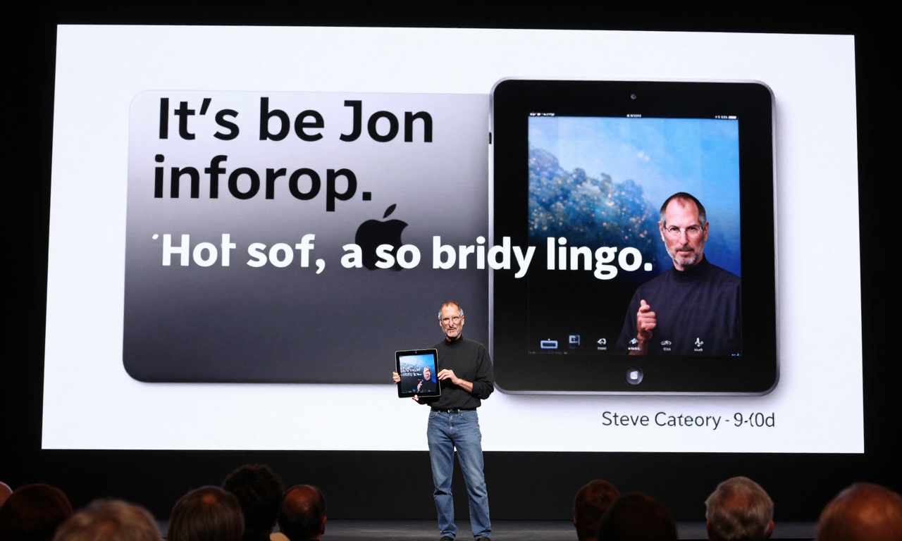 Steve Jobs introducing the original iPad in 2010