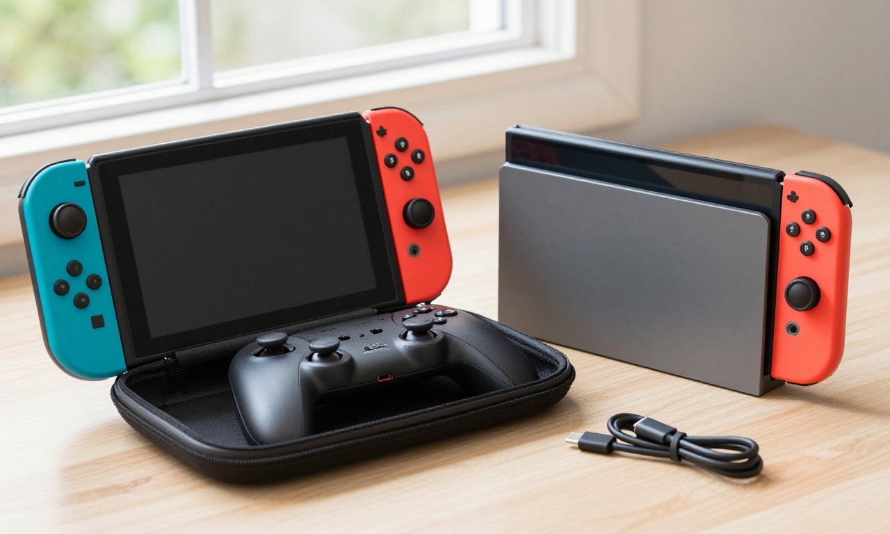 Switch 2 Charging Grip packed in carrying case for travel