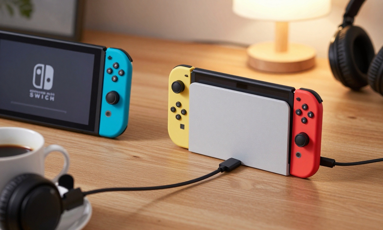 Switch 2 Charging Grip connected via USB-C for smart charging