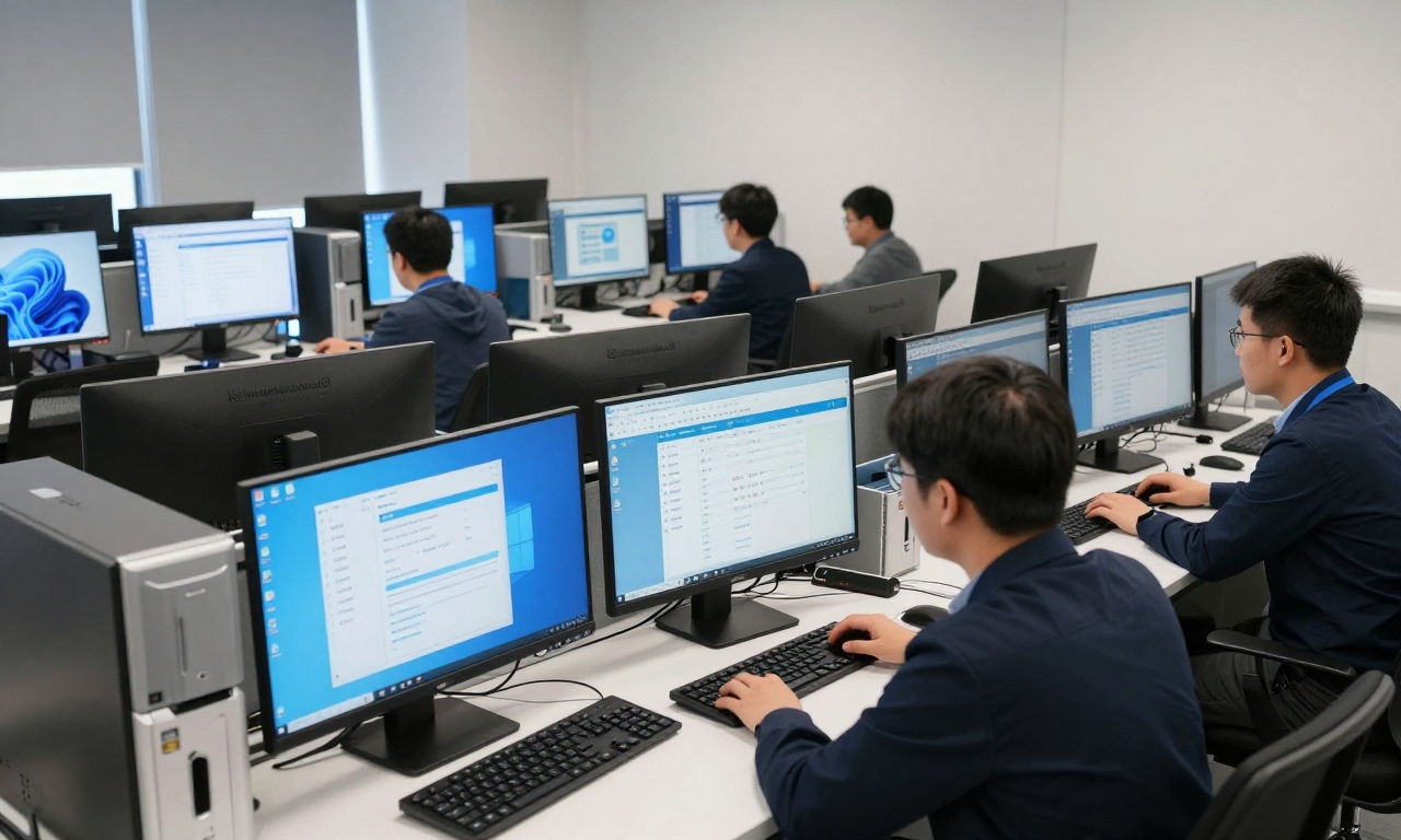 Corporate Windows workstation environment with enterprise software