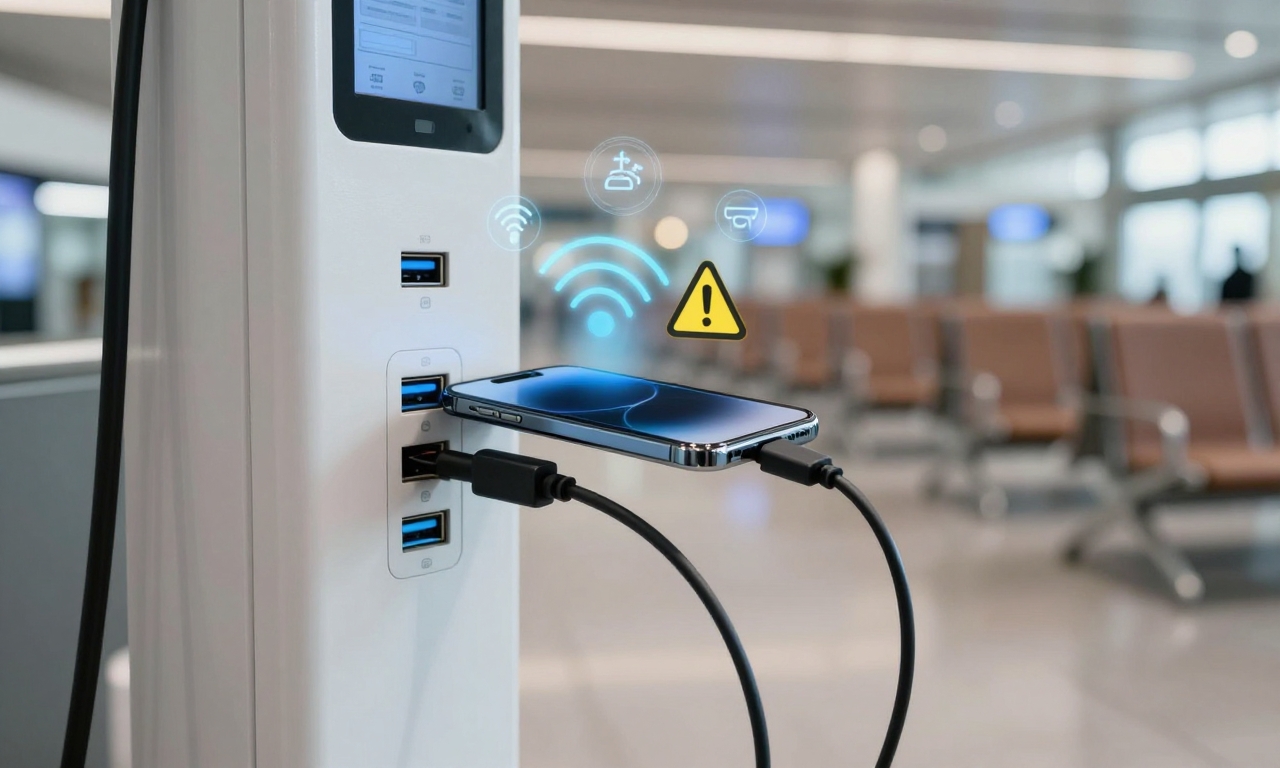 Risks of juice jacking and data theft at public charging stations