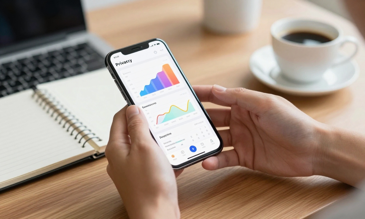Person using Android 16 privacy dashboard