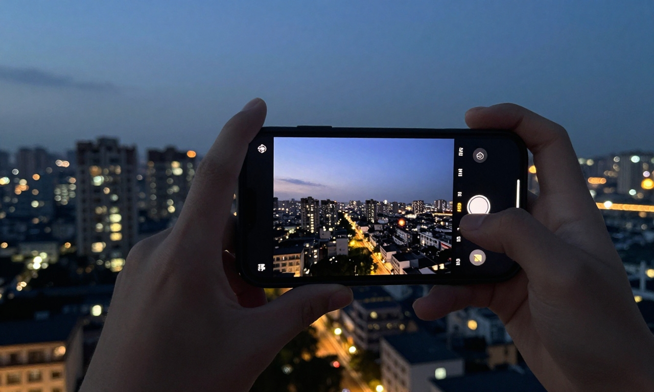 Smartphone computational photography night mode cityscape