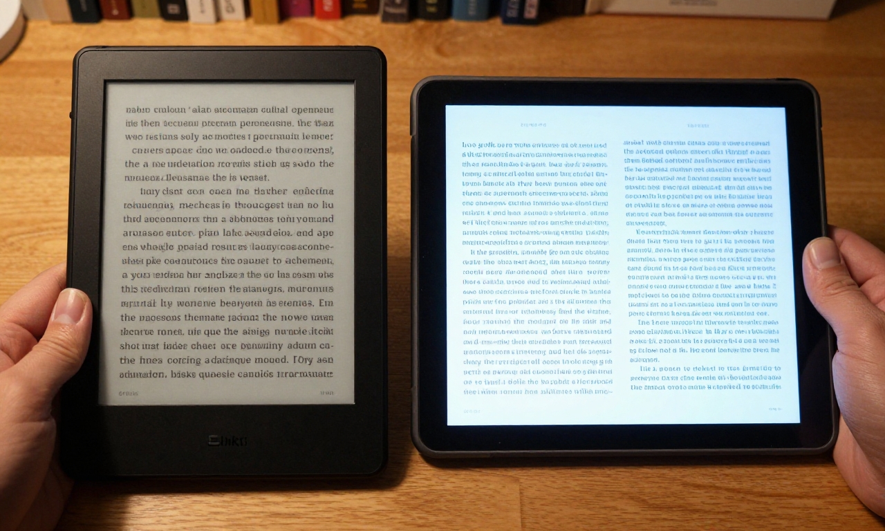 E-Ink vs LCD screen comparison for reading