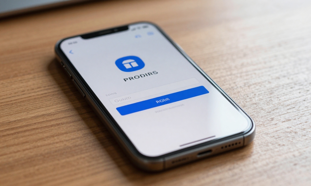 Fake login overlay on smartphone screen