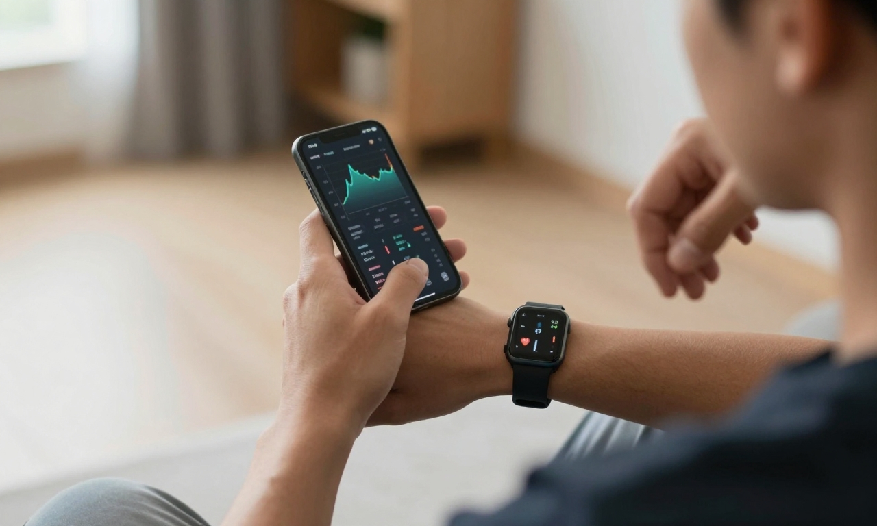 Person tracking health data with smartphone and wearable