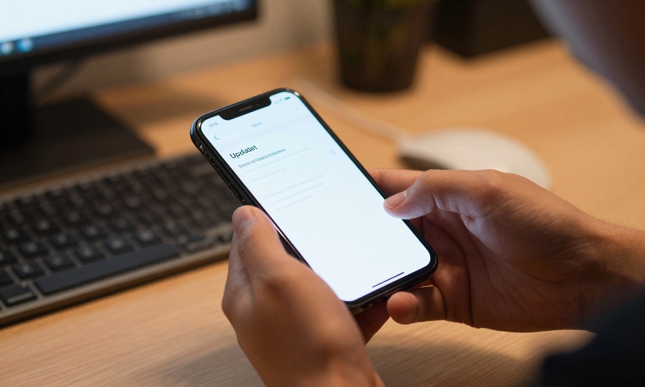 Person making informed software update decision