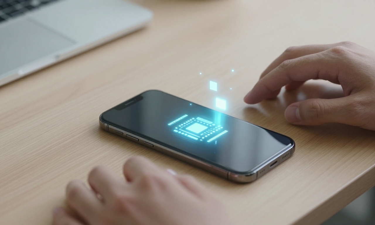 iOS 20 device with on-device processing visualization